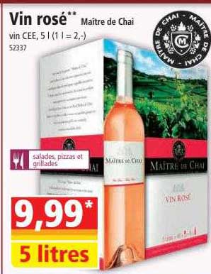 vin rosé maître de chai