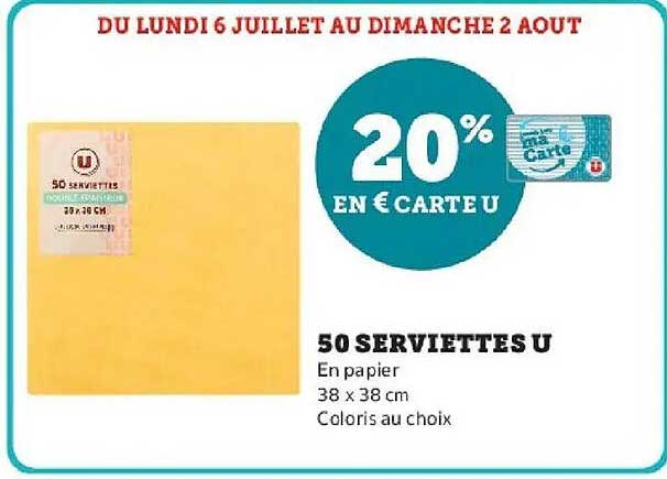 50 SERVIETTES U
