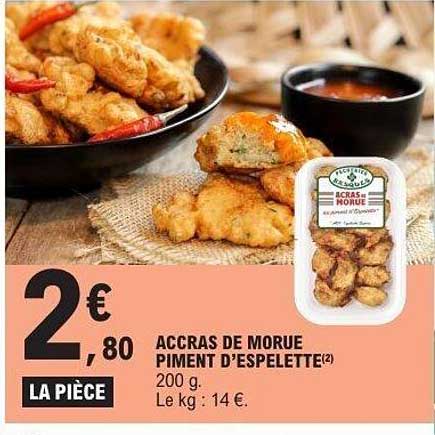 Accras de morue piment d’Espelette