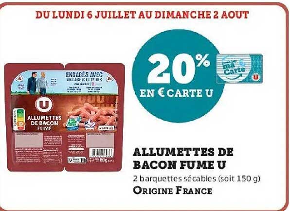 ALLUMETTES DE BACON FUMÉ U