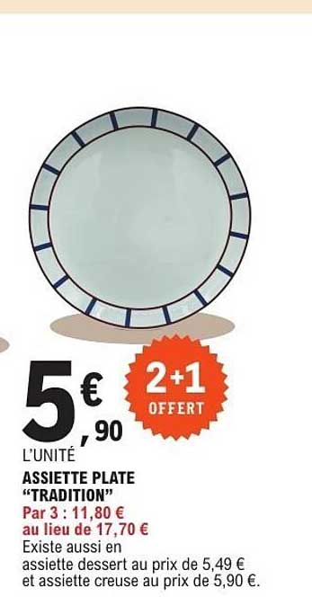ASSIETTE PLATE "TRADITION