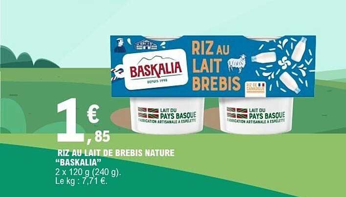 BASKALIA RIZ AU LAIT BREBIS