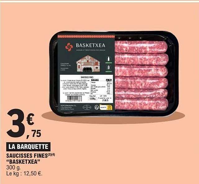 BASKETXEA SAUCISSES FINES