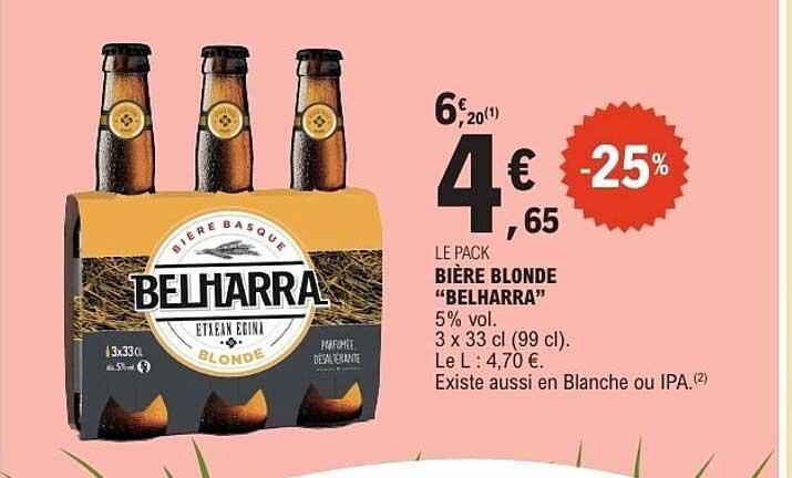 BIÈRE BLONDE BELHARRA