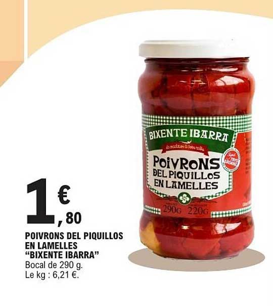 BIXENTE IBARRA Poivrons del Piquillos en lamelles