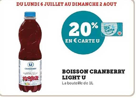 BOISSON CRANBERRY LIGHT U