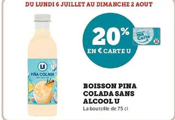Boisson pina colada sans alcool U