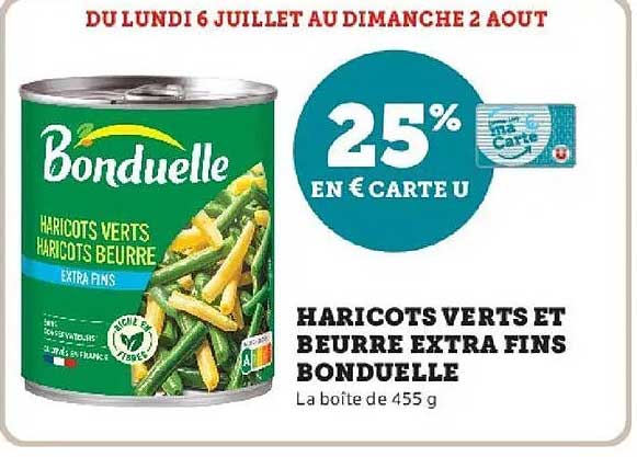 Bonduelle HARICOTS VERTS ET BEURRE EXTRA FINS