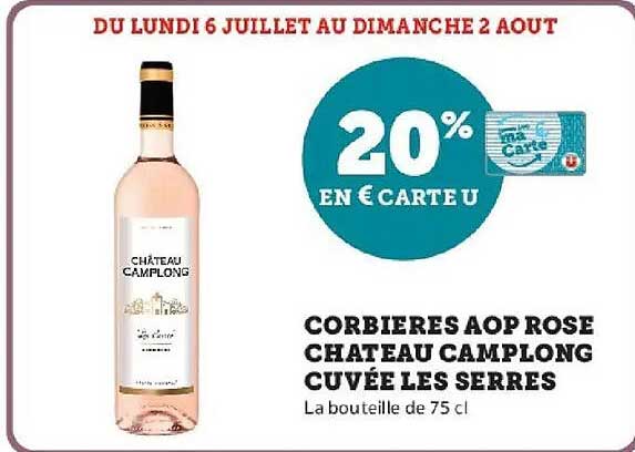 CHÂTEAU CAMPLOGN CORBIÈRES AOP ROSÉ CUVÉE LES SERRIERS