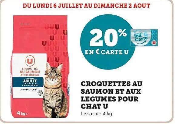 Croquettes au saumon et aux légumes pour chat U