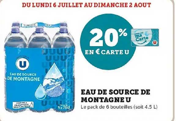 Eau de source de montagne U
