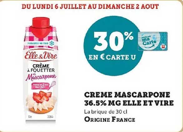 Elle & Vire Crème à Fouetter et Mascarpone