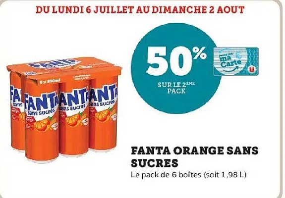 FANTA ORANGE SANS SUCRES