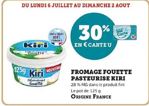 Fromage Fouetté Pasteurisé Kiri
