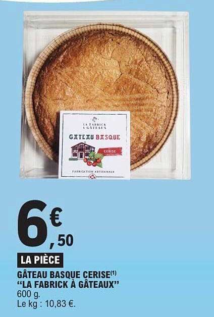 GÂTEAU BASQUE CERISE