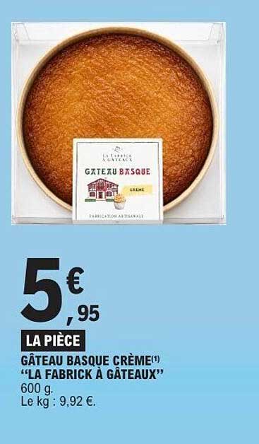 GATEAU BASQUE CRÈME
