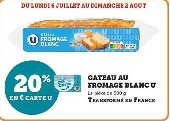 GÂTEAU FROMAGE BLANC U