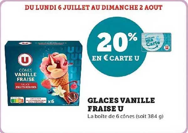 GLACES VANILLE FRAISE U