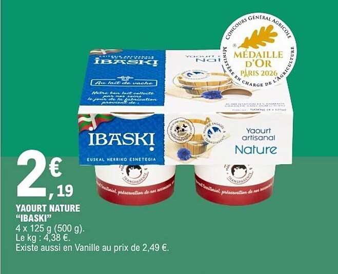 IBASKI Yaourt Nature