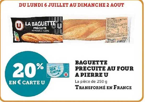La baguette précuite au four à pierre U