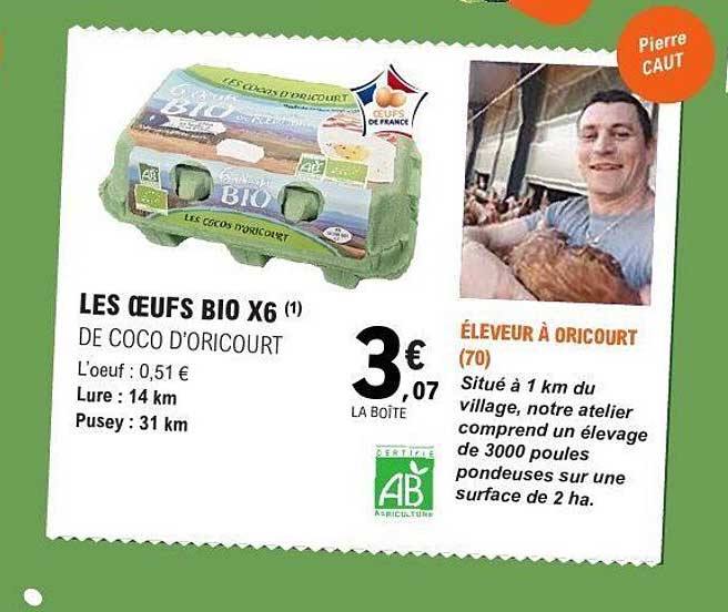 LES ŒUFS BIO X6