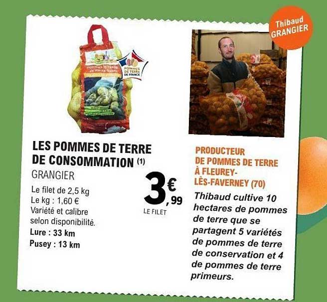 LES POMMES DE TERRE DE CONSOMMATION