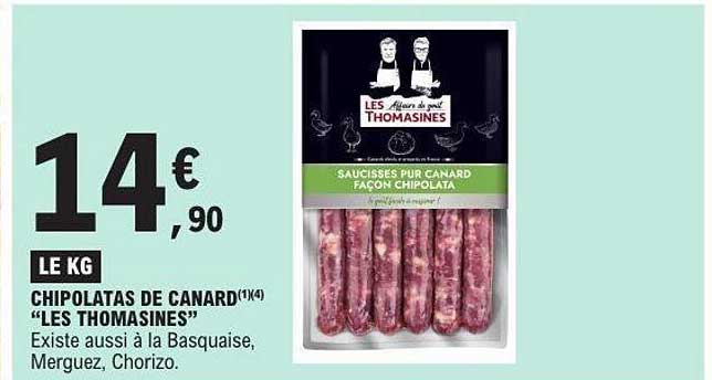 LES THOMASINES CHIPOLATAS DE CANARD