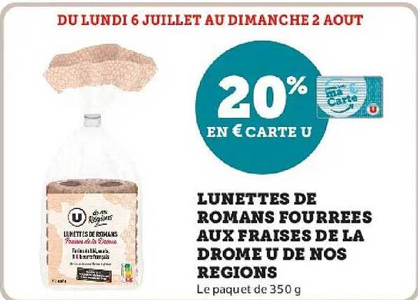 LUNETTES DE ROMANS FOURREES AUX FRAISES DE LA DROME U DE NOS REGIONS