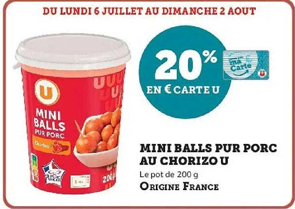 Mini Balls Pur Porc Au Chorizo U