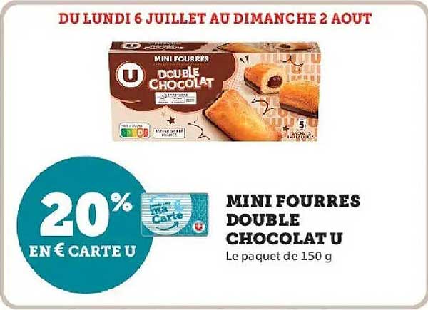 Mini Fourrés Double Chocolat U