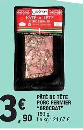 Orocbat PÂTÉ DE TÊTE PORC FERMIER