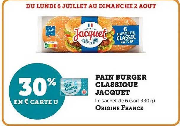Pain Burger Classique Jacquet
