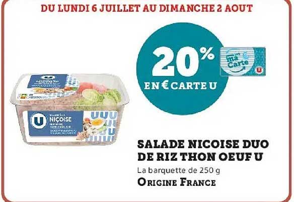 Salade Niçoise Duo de Riz Thon Oeuf U