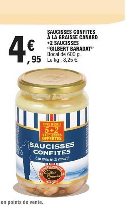SAUCISSES CONFITES