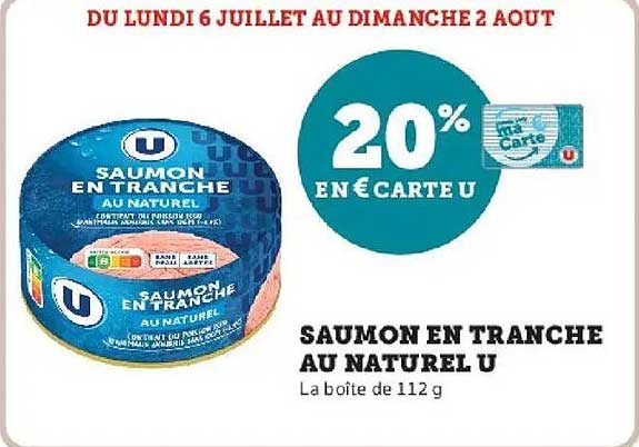 SAUMON EN TRANCHE AU NATUREL U