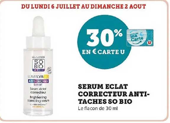 Sérum éclat correcteur anti-taches SO BIO