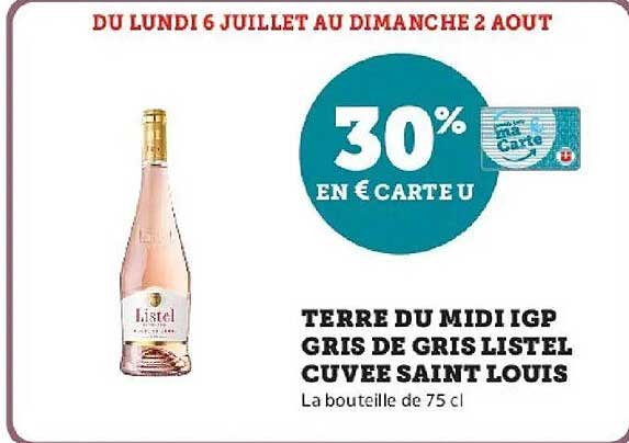 Terre du Midi IGP Gris de Gris Listel Cuvée Saint Louis