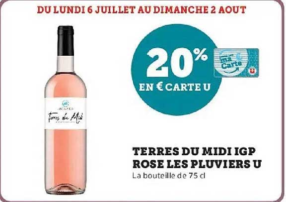 TERRES DU MIDI IGP ROSE LES PLUVIERS U