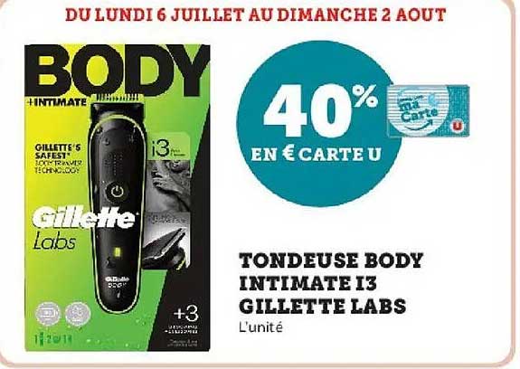 Tondeuse Body Intimate i3 Gillette Labs
