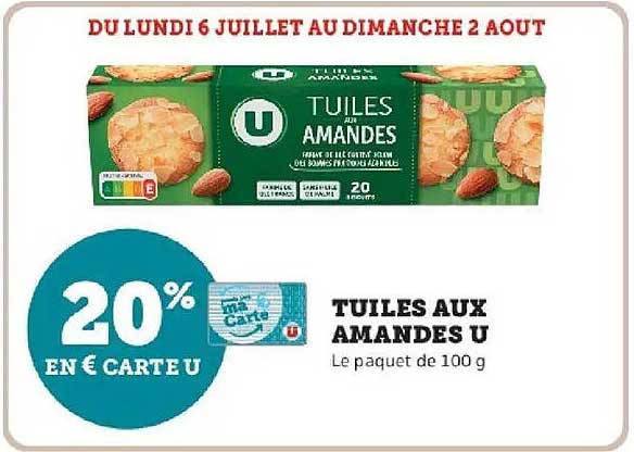 Tuiles aux amandes U