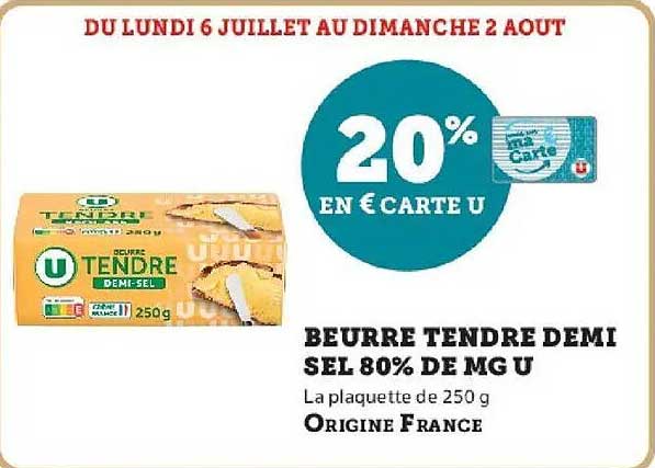 U Beurre Tendre Demi Sel