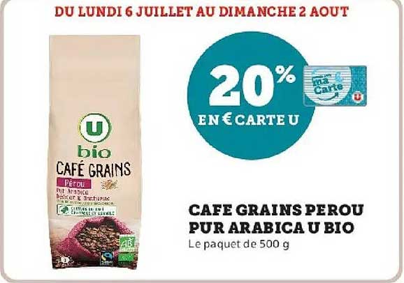 U bio Café grains Pérou