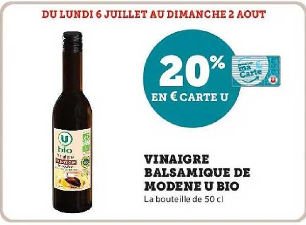 U Bio Vinaigre Balsamique de Modene U Bio