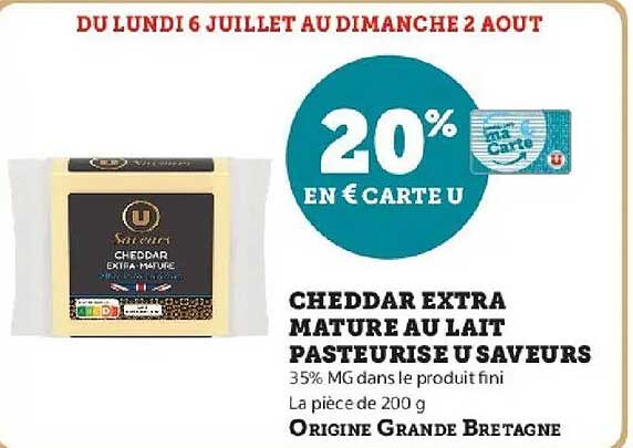 U Saveurs Cheddar Extra Mature