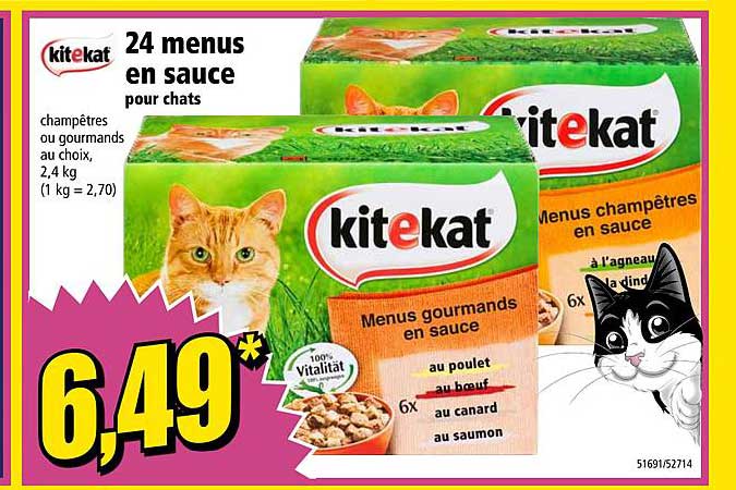 24 menus en sauce kitekat