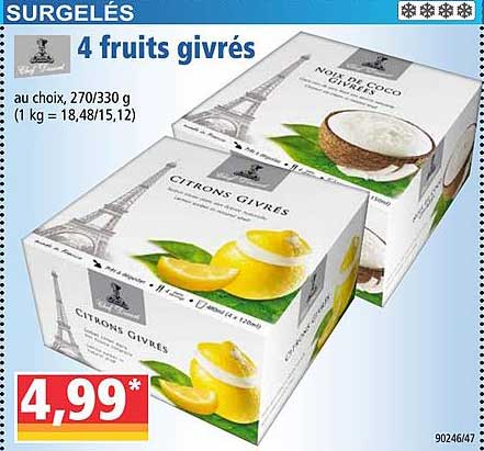 4 fruits givrés