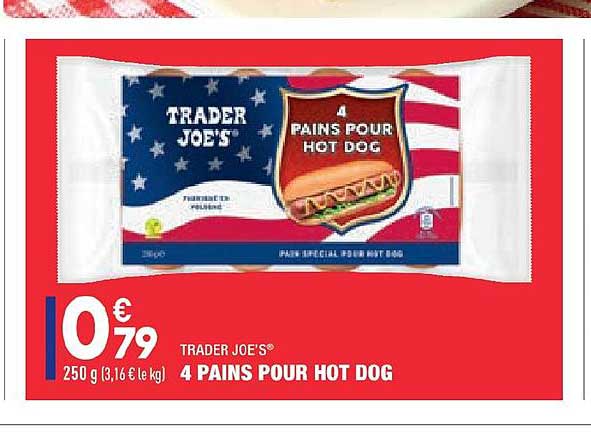 4 pains pour hot dog trader joe's