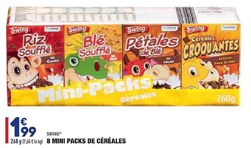 8 Mini Packs De Céréales Swing