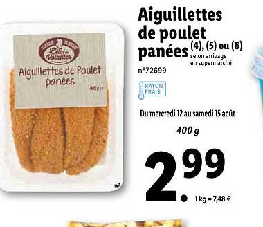 Aiguillettes De Poulet Panées