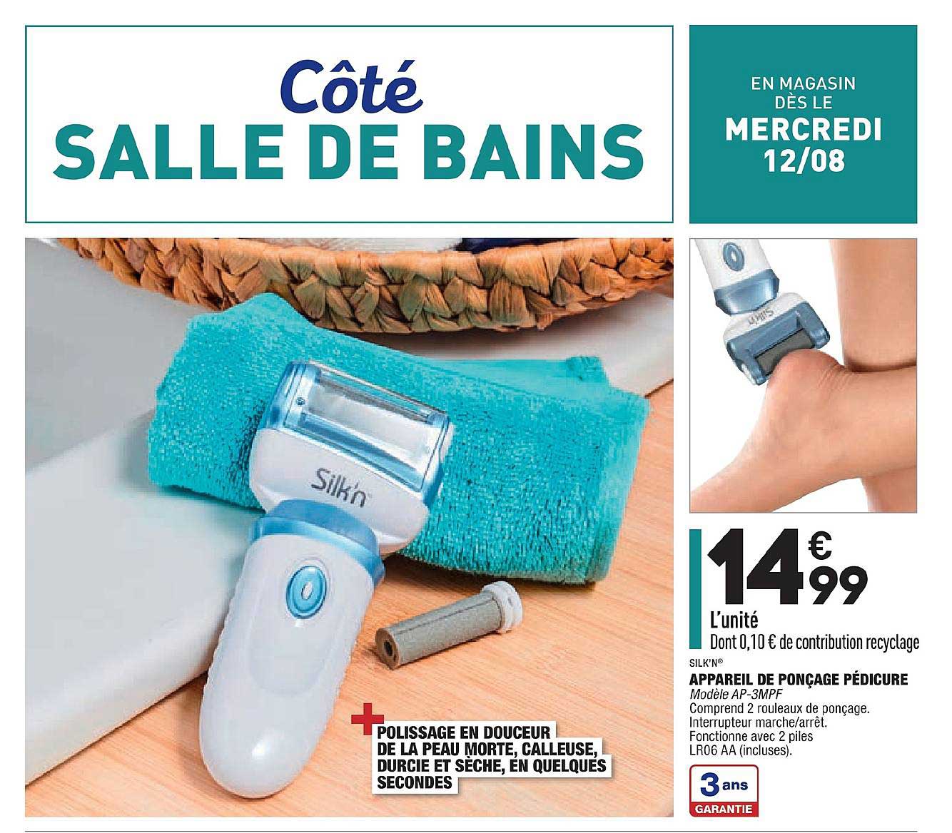 appareil de ponçage pédicure silk'n